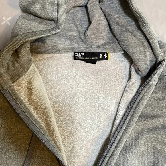 WOMEN'S Under Armour 1222625 Gray Long Sleeve Hoodie! Size Small - Picture 4 of 7